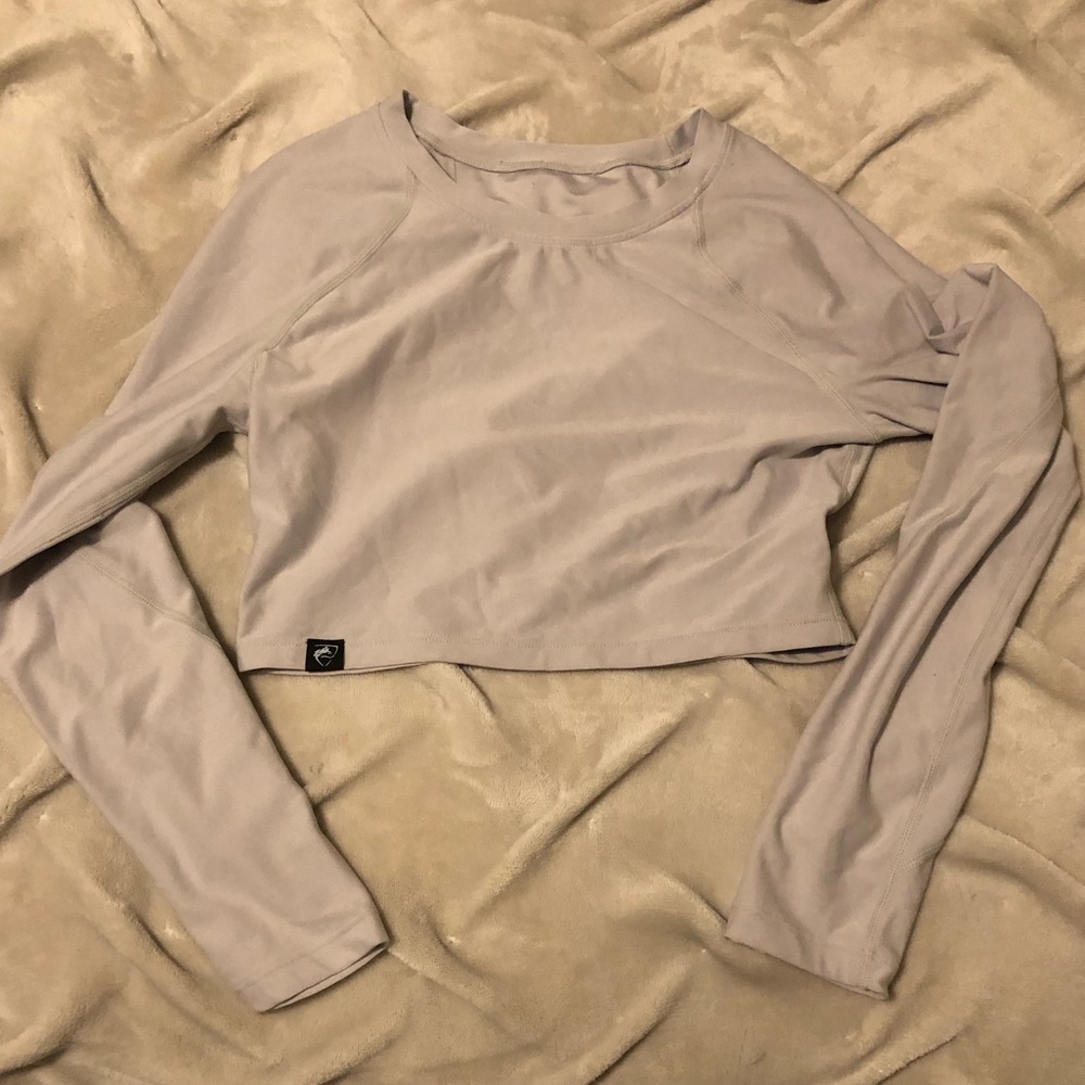 Collective Long Sleeve Crop - Cloud Grey - Small